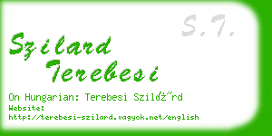 szilard terebesi business card